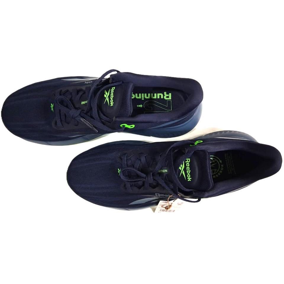 Reebok Zignition Running Course – Tenis Running Hombre Azul Marino/Verde Neón – Talla US 11