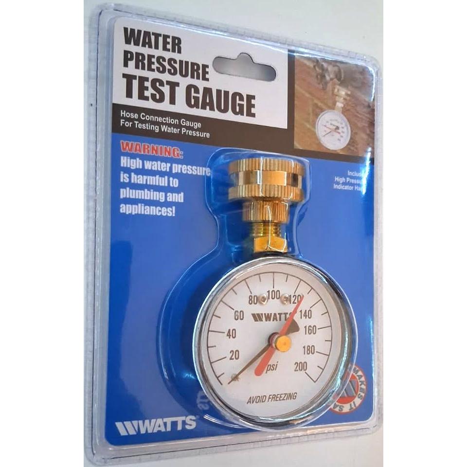Watts Water Pressure Test Gauge – 3/4" Hose Connection, 0-200 PSI (IWTG)