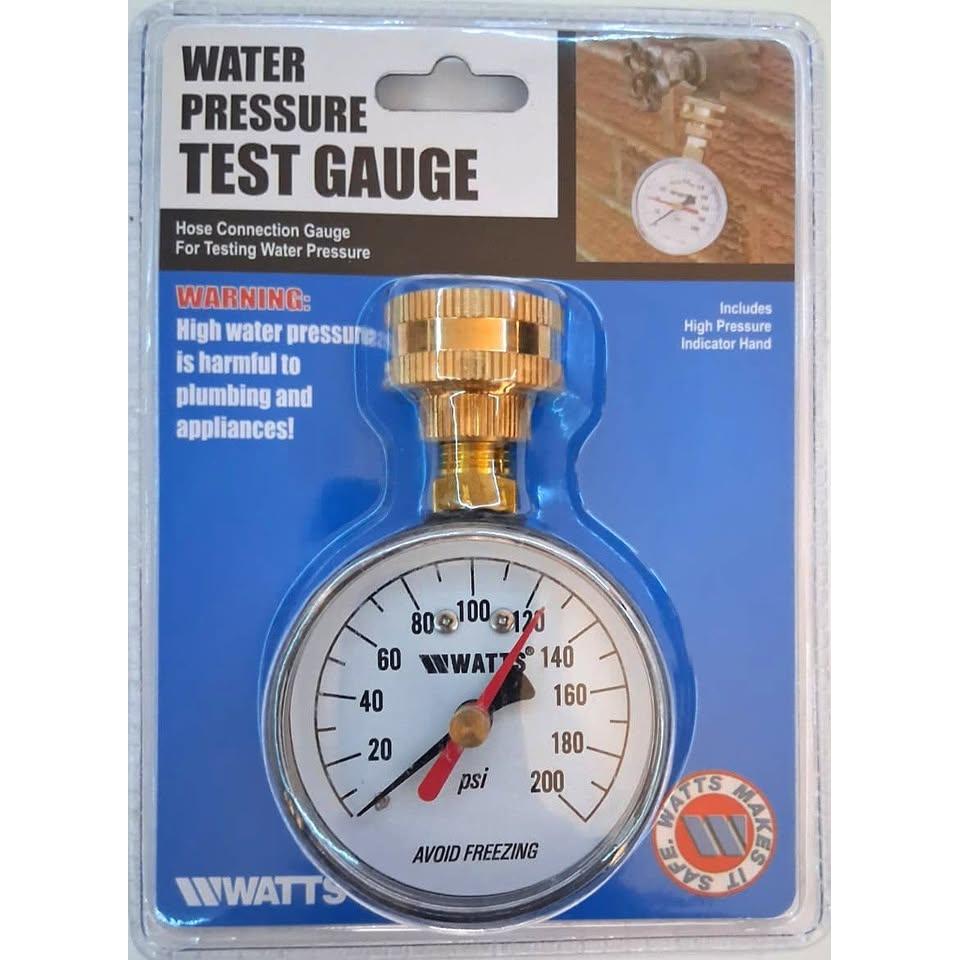 Watts Water Pressure Test Gauge – 3/4" Hose Connection, 0-200 PSI (IWTG)