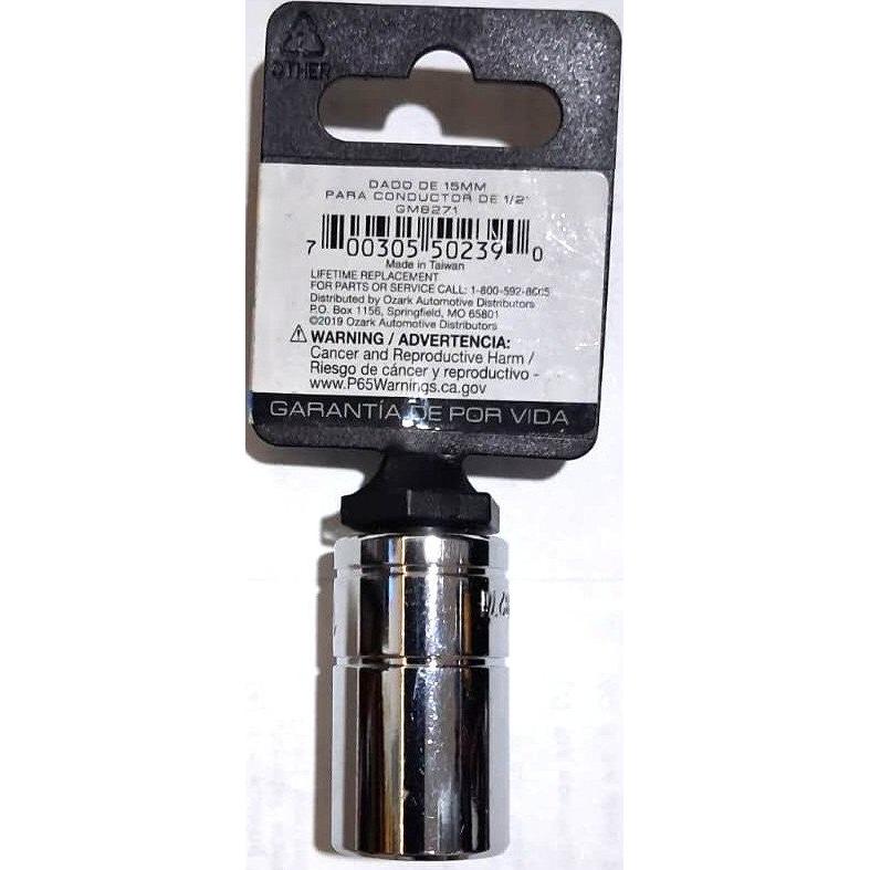 Power Torque 15mm Socket – 1/2" Drive, Chrome (GM8271)