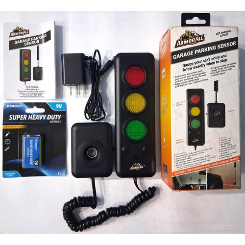 Armor All Garage Parking Sensor – LED Parking Assist with Audible Signal (AAC4-1000-BLK)