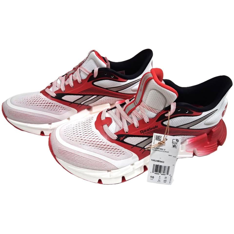 Reebok FloatZig 2 Running Course – Tenis Running Hombre Blanco/Rojo/Negro