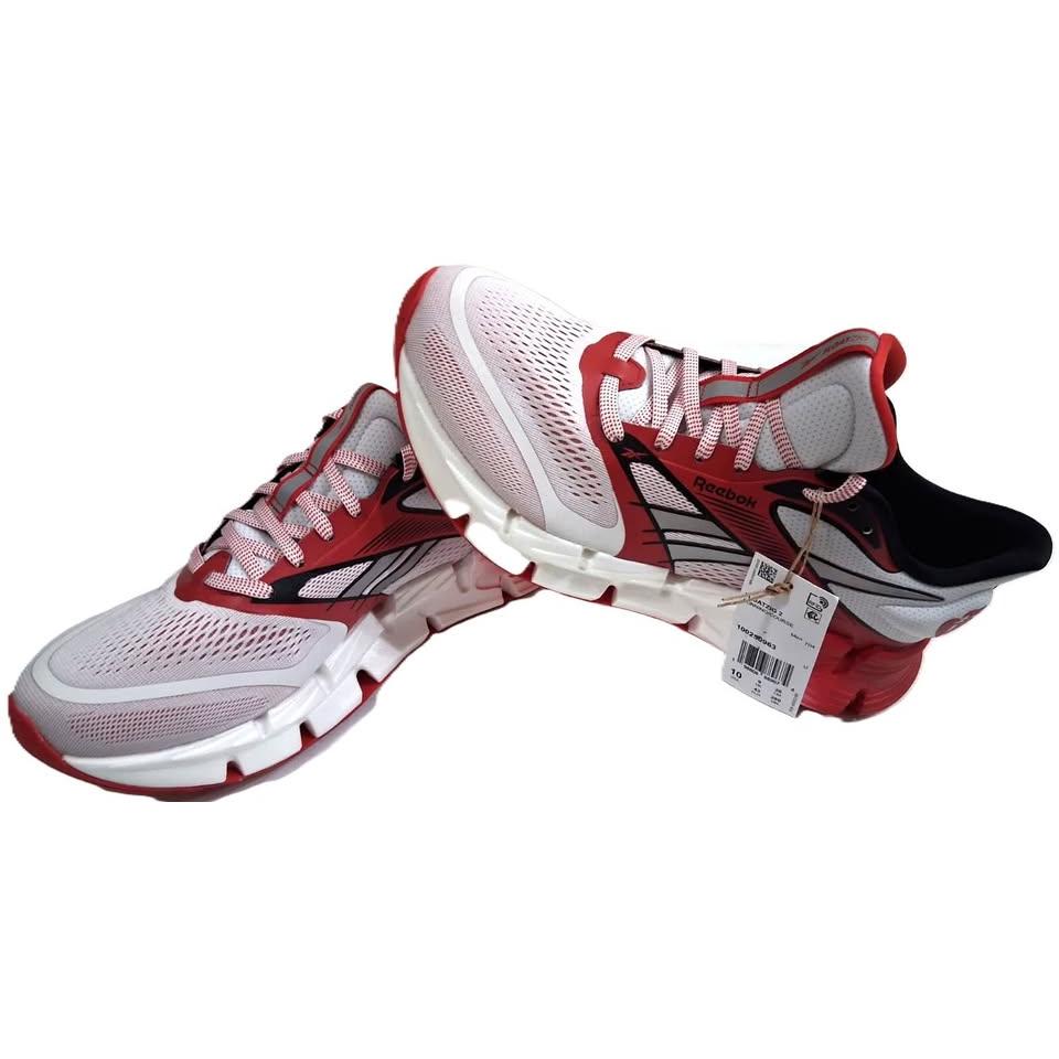 Reebok FloatZig 2 Running Course – Tenis Running Hombre Blanco/Rojo/Negro