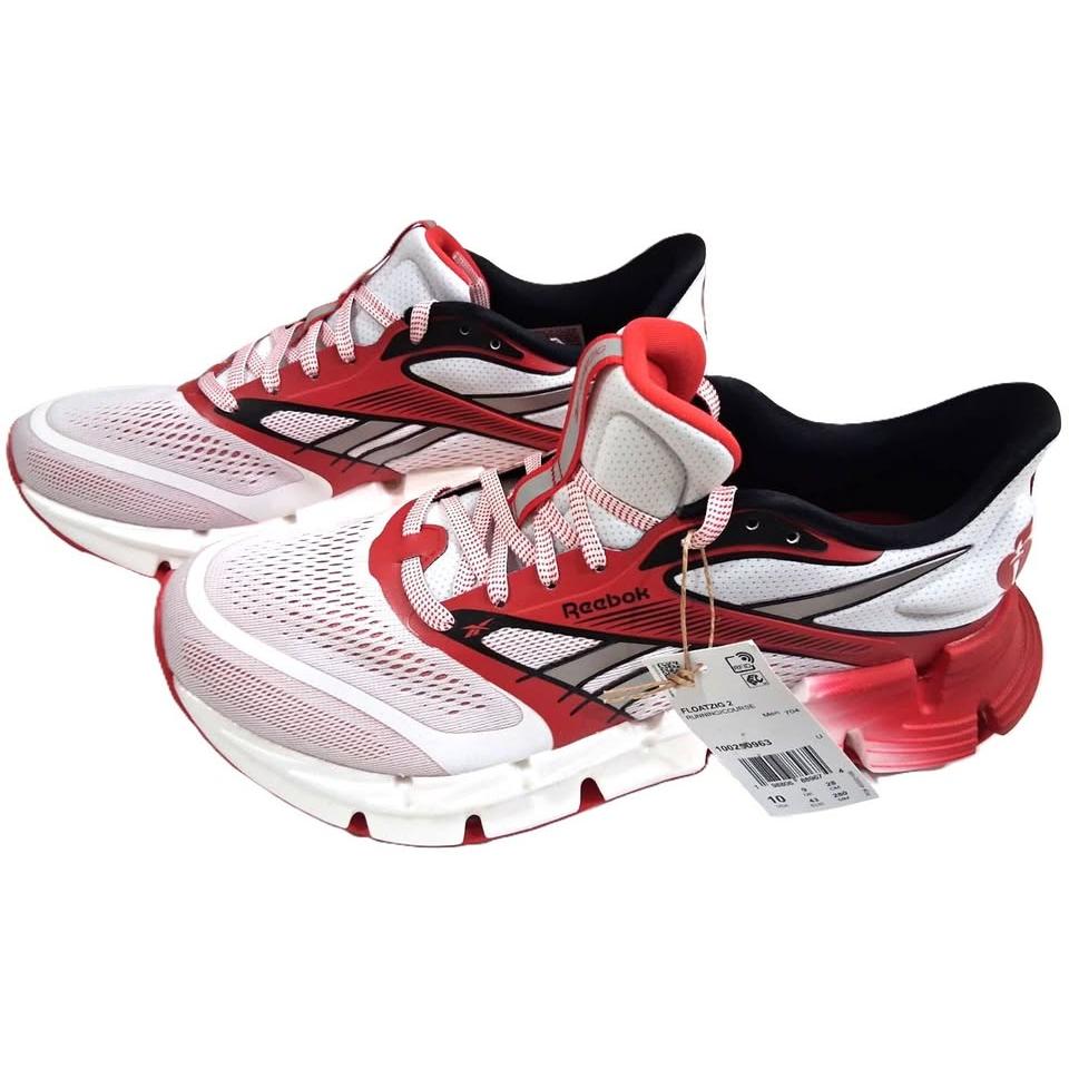 Reebok FloatZig 2 Running Course – Tenis Running Hombre Blanco/Rojo/Negro