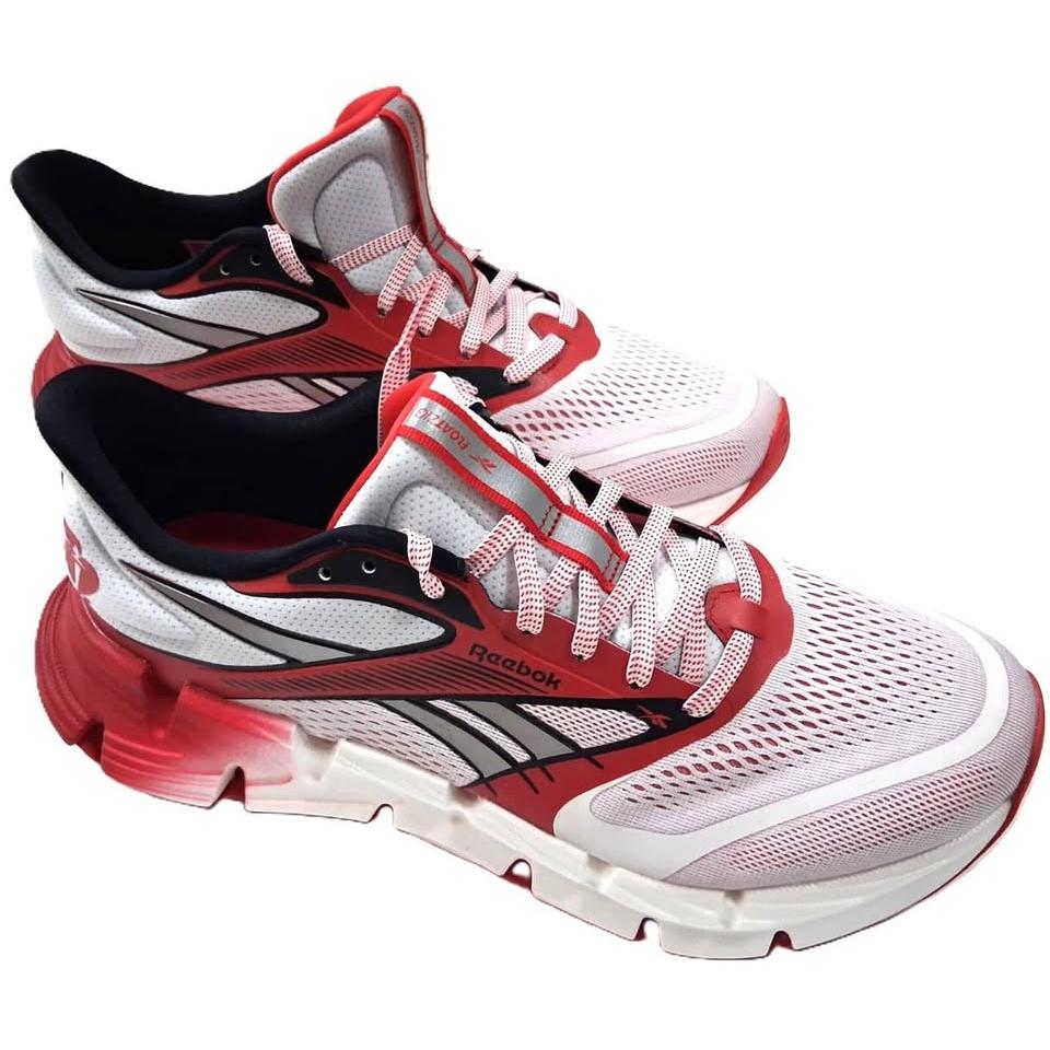 Reebok FloatZig 2 Running Course – Tenis Running Hombre Blanco/Rojo/Negro