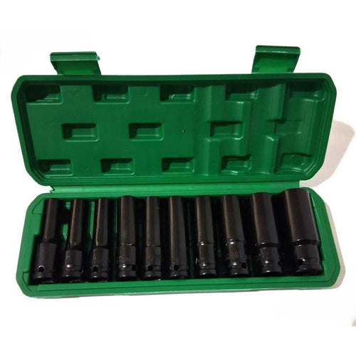 Bourvill 10-Piece Deep Impact Socket Set – 1/2" Drive (Metric)