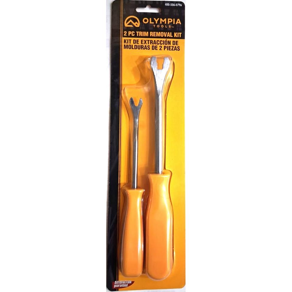 Olympia Tools Kit Extracción Molduras 2 Piezas — 200mm + 225mm Acero Cromado