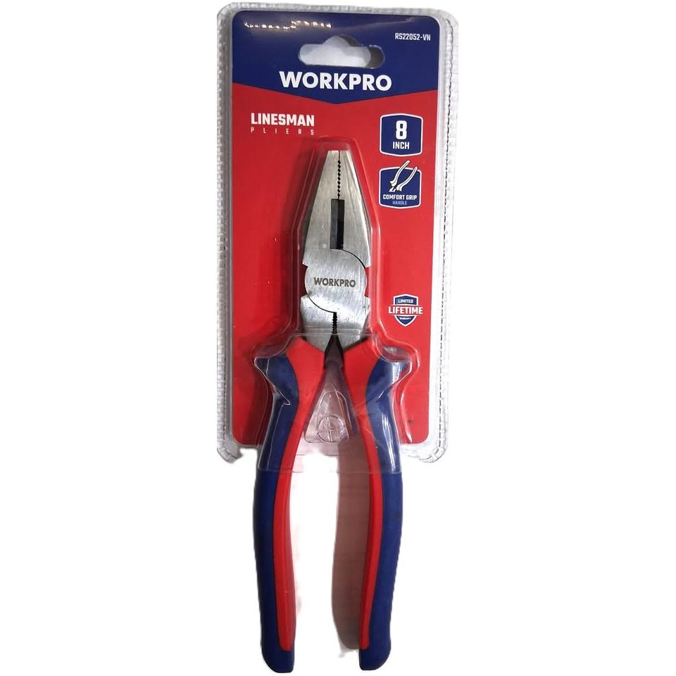 WORKPRO 8" Linesman Pliers – Comfort Grip (RS22052-VN)
