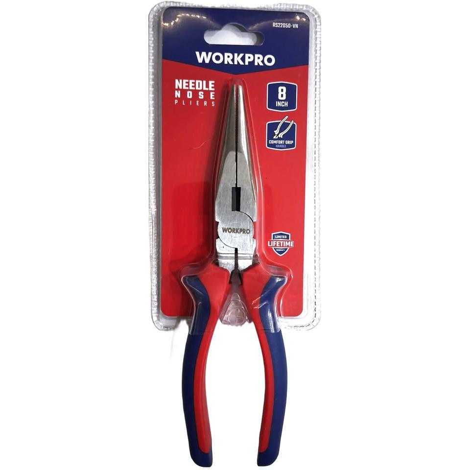 WORKPRO 8" Needle Nose Pliers – Comfort Grip (RS22050-VN)