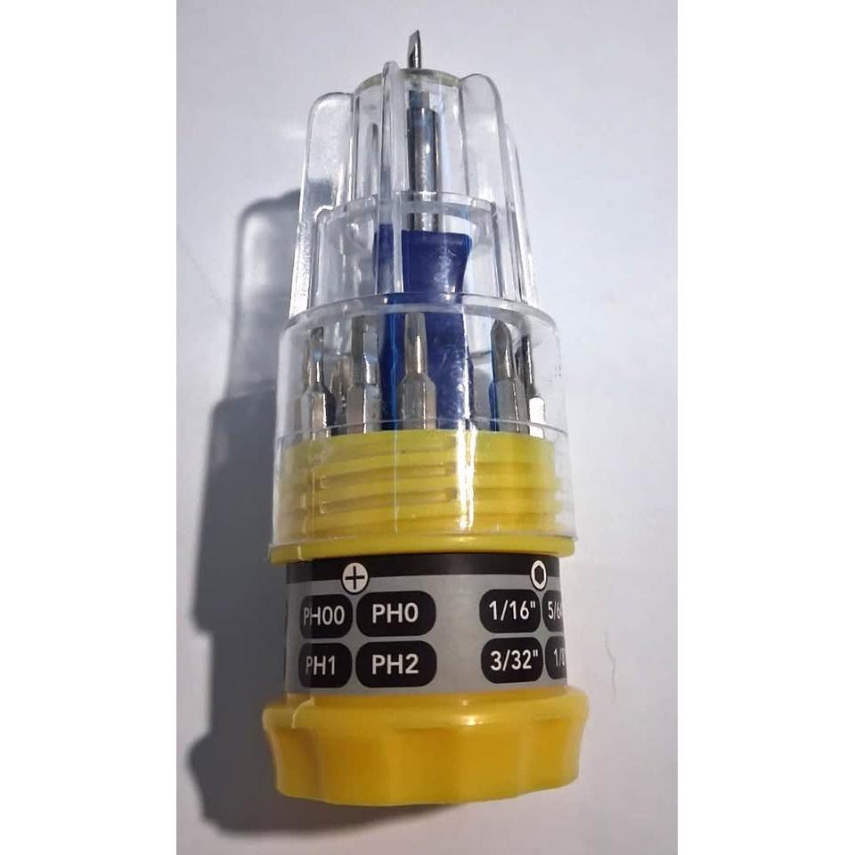 14-in-1 Mini Screwdriver Set – Magnetic Bits with Storage Base