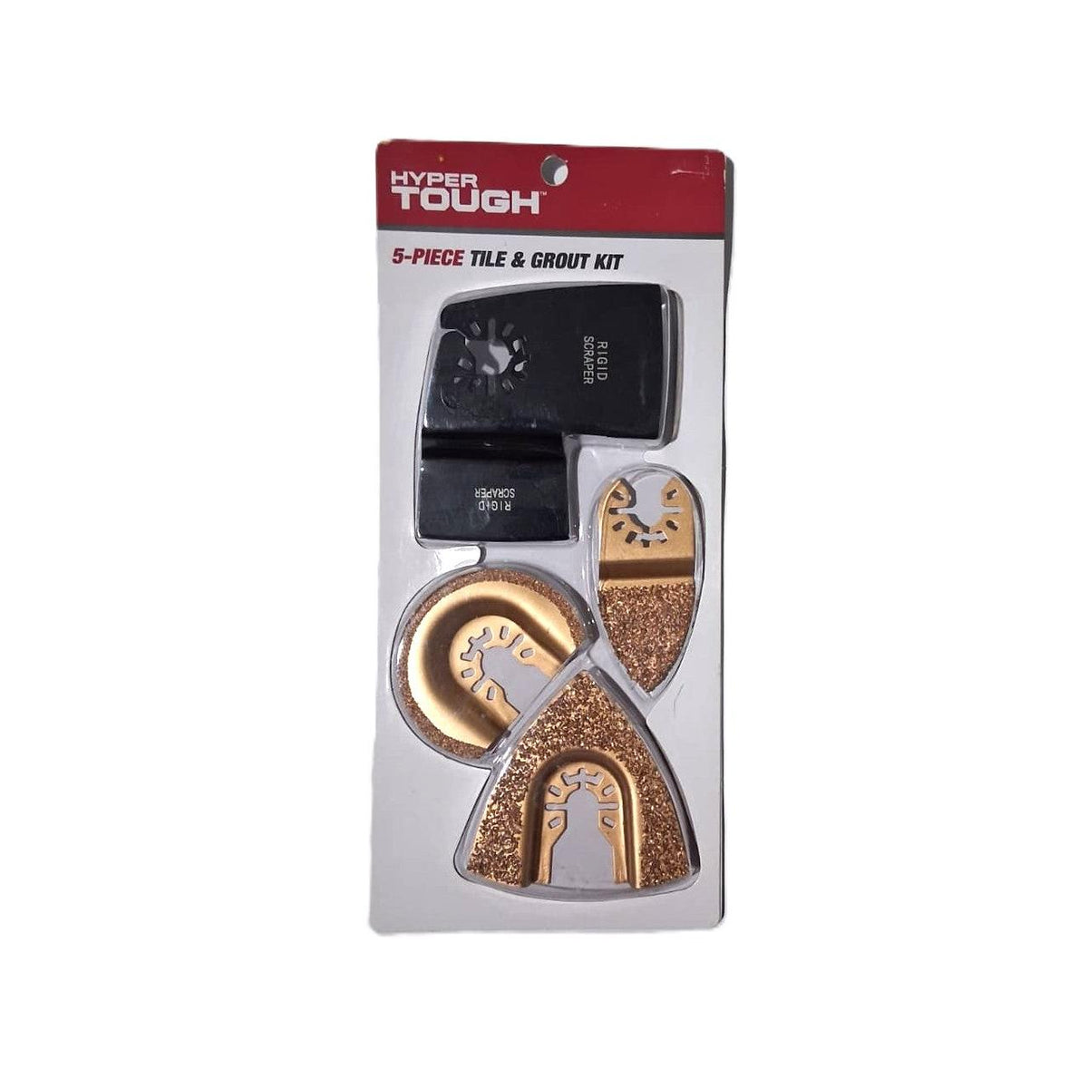 Hyper Tough 5-Piece Tile & Grout Oscillating Multitool Blade Kit