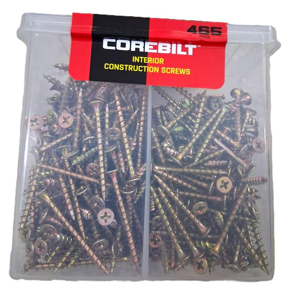 CoreBilt Interior Construction Screw Assortment – 465 Pieces