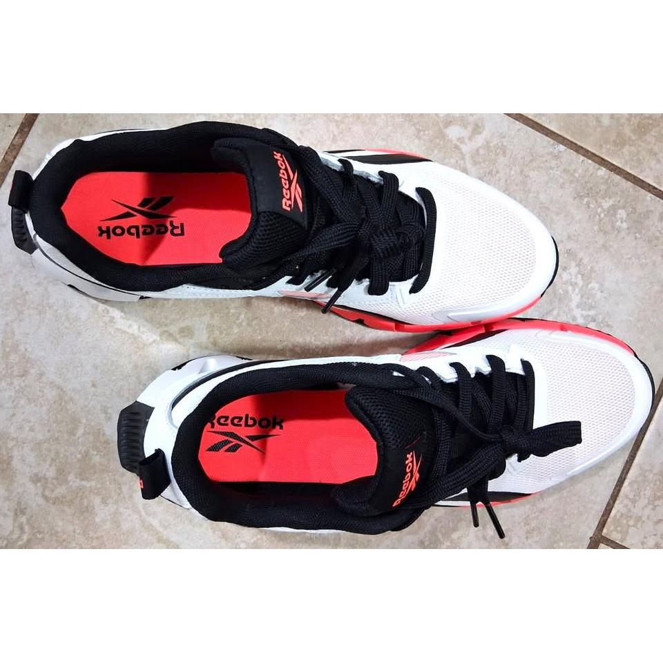 Reebok Zig Dynamica – Tenis Deportivo Hombre Blanco/Negro/Coral – Talla US 11