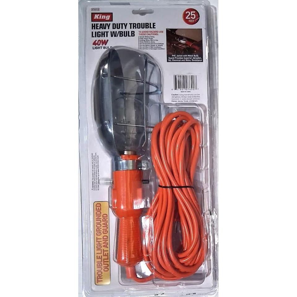 Luz de Trabajo Heavy Duty con Foco 40W – Cable 25 Pies | King