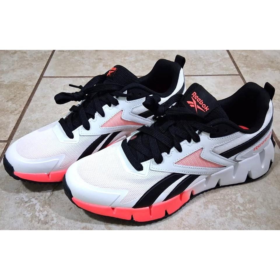 Reebok Zig Dynamica – Tenis Deportivo Hombre Blanco/Negro/Coral – Talla US 11