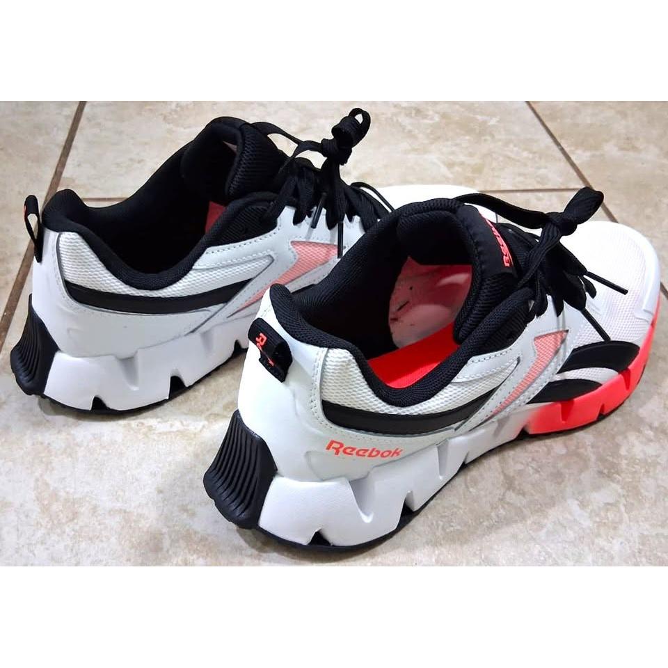 Reebok Zig Dynamica – Tenis Deportivo Hombre Blanco/Negro/Coral – Talla US 11