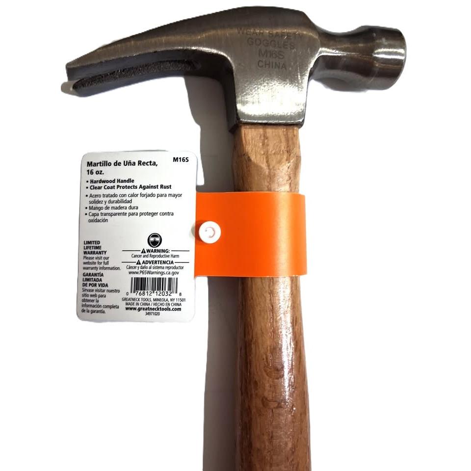 GreatNeck 16 oz Straight Claw Hammer – Drop-Forged, Hardwood Handle (M16S)