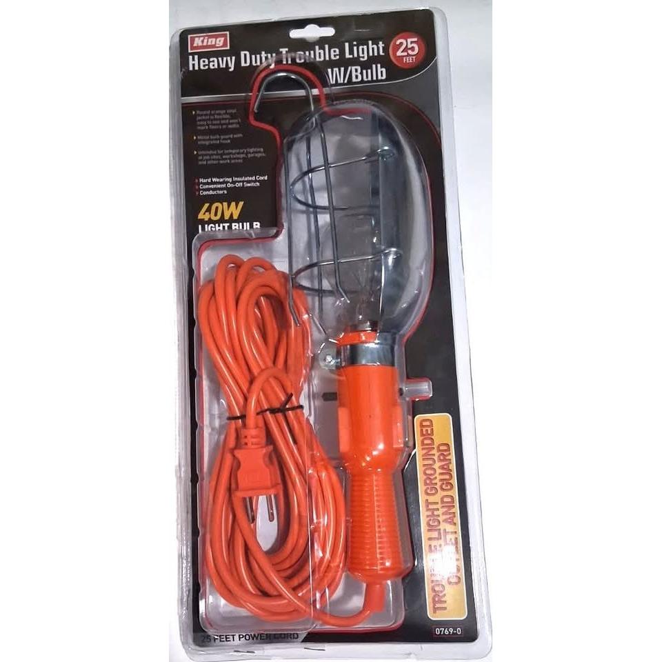 Luz de Trabajo Heavy Duty con Foco 40W – Cable 25 Pies | King