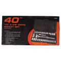40-Piece 1/4" & 3/8" Drive Socket Set – SAE/Metric (PS040)