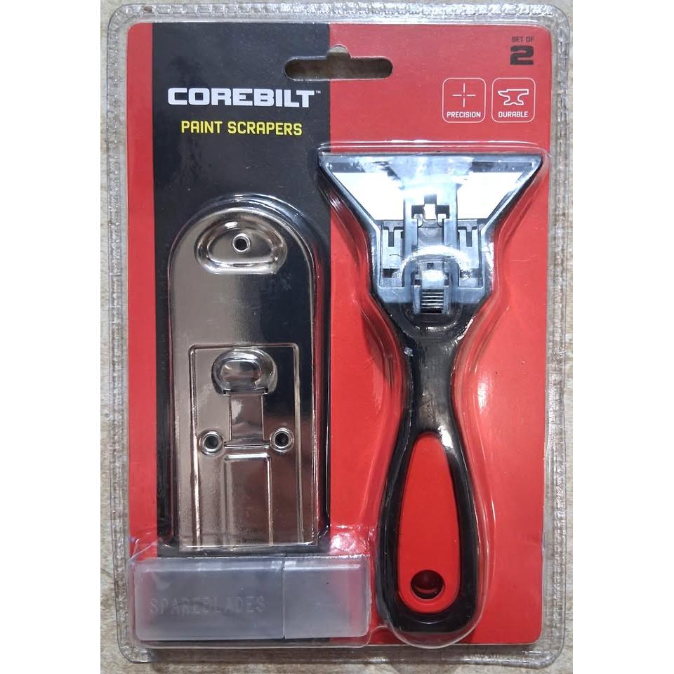 CoreBilt Paint Scrapers – 2-Piece Set with 10 Blades