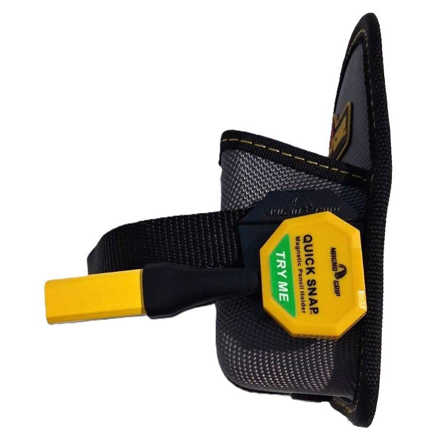 MagnoGrip Quick Snap Tape Measure Holder – Magnetic Pencil Holder & Clip