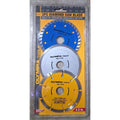 Set 3 Discos Diamante 4.5" Olympia Tools – Turbo + Corte Húmedo + Corte Seco | 13,200 RPM | Concreto, Ladrillo y Cerámica