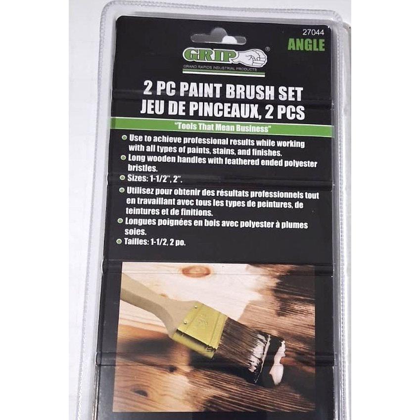 GRIP 2-Piece Angle Paint Brush Set – 1-1/2" & 2" (27044)
