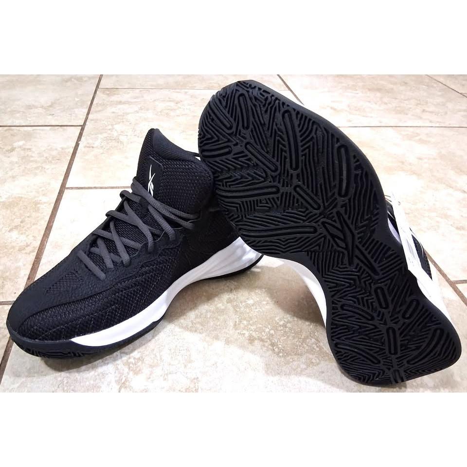 Reebok Press Basketball Kids – Tenis Niños Negro/Blanco – Talla US 6.5