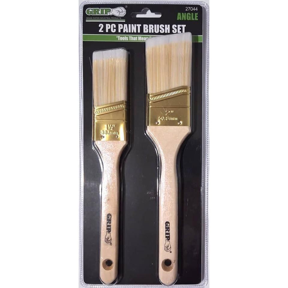GRIP 2-Piece Angle Paint Brush Set – 1-1/2" & 2" (27044)