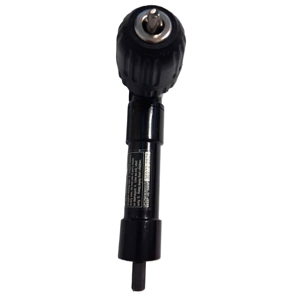 Accesorio Taladro Ángulo Recto 90° 3/8" con Portabrocas Keyless Chuck 6000 RPM Negro