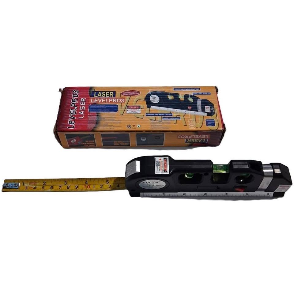 Fixta LevelPro3 Laser Level – 3-in-1 Level, Laser & 8 ft Tape Measure