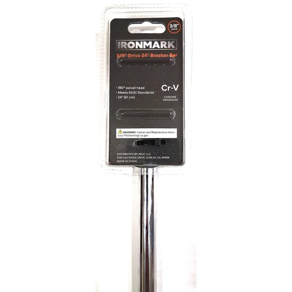 Ironmark Barra de Fuerza 3/8" Drive 24" (61 cm) — Cabeza Giratoria 180° Acero Cr-V ANSI