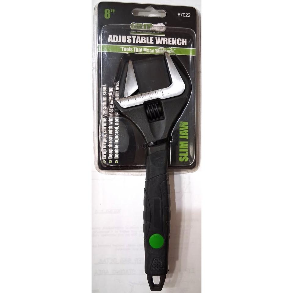 GRIP 8" Slim Jaw Adjustable Wrench (87022)