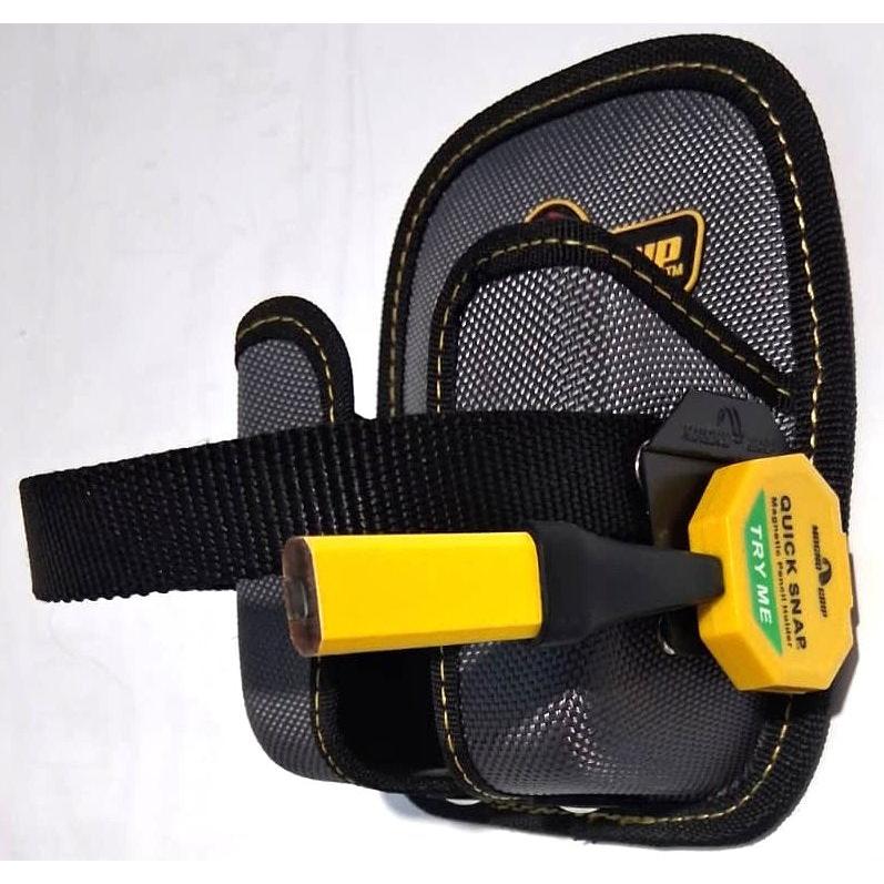 MagnoGrip Quick Snap Tape Measure Holder – Magnetic Pencil Holder & Clip