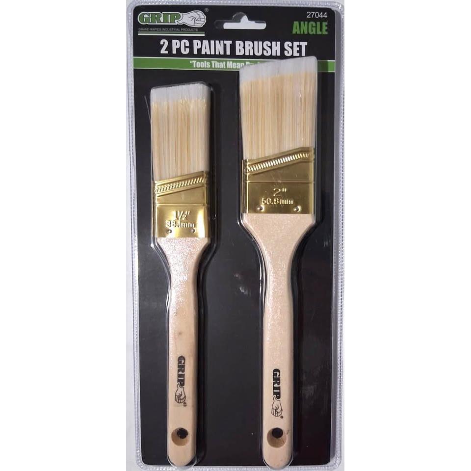 GRIP 2-Piece Angle Paint Brush Set – 1-1/2" & 2" (27044)