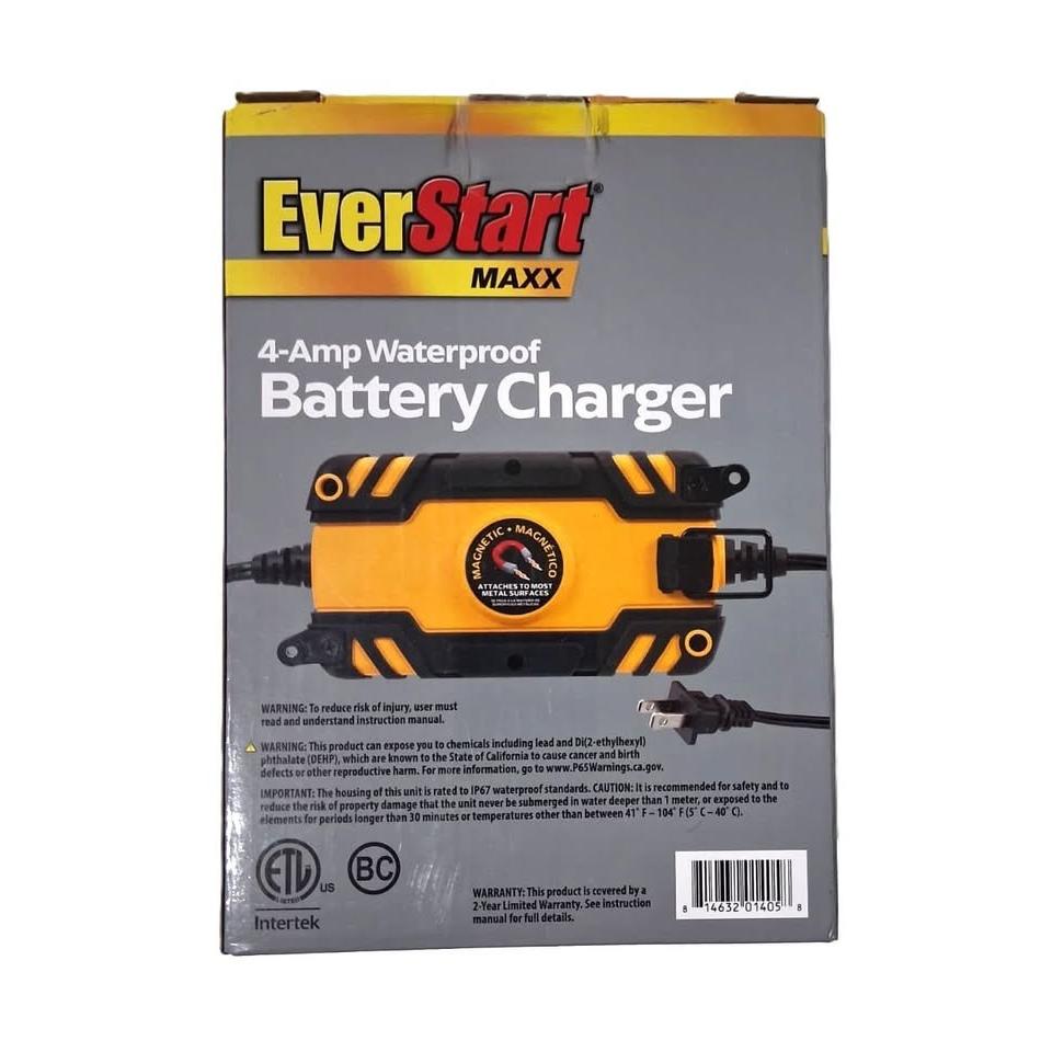 EverStart MAXX Cargador de Bateria 4-Amp Waterproof IP67 Maintainer 12V AGM GEL WET | 2-Year Warranty