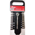 Set 21 Piezas Dados y Carraca Onsite – 1/4" Drive | 20 Dados SAE y Métrico + Ratchet Cromado | Soporte con Asa | Modelo ROS73402I