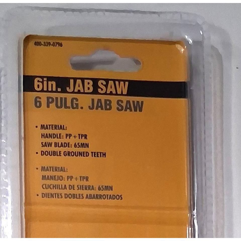 Olympia Tools 6" Jab Saw – Double-Ground Teeth Drywall Saw (400-339-0796)