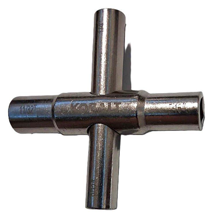 Kobalt 4-Way Hose Bib Wrench – Sillcock Key (Cross)