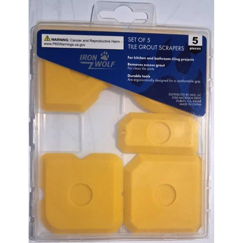 Iron Wolf Tile Grout Scrapers – Set of 5