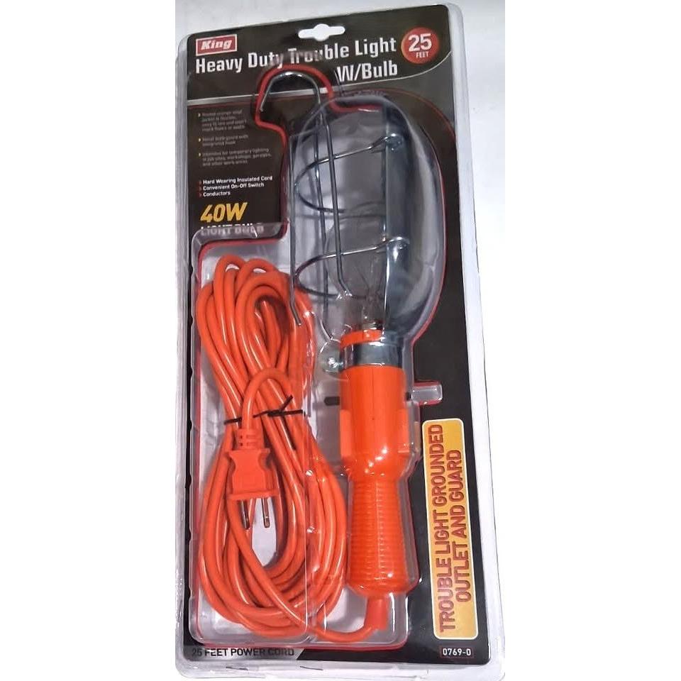 Luz de Trabajo Heavy Duty con Foco 40W – Cable 25 Pies | King