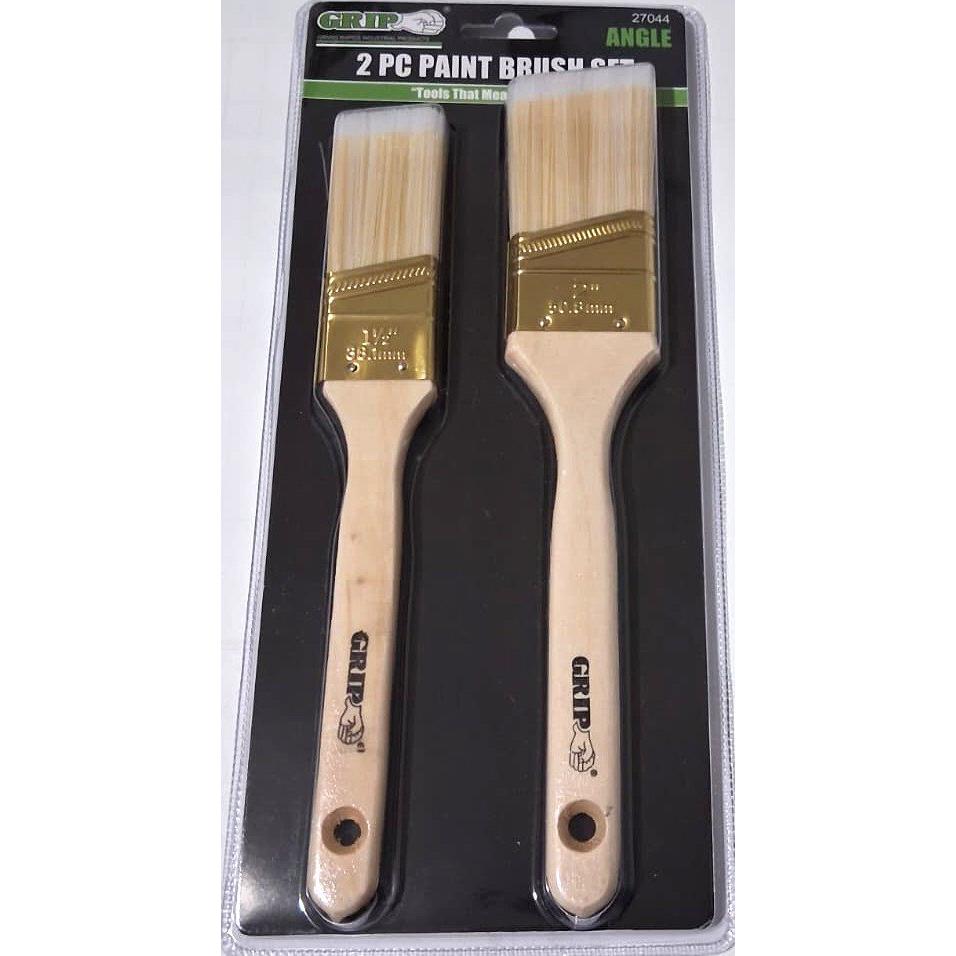 GRIP 2-Piece Angle Paint Brush Set – 1-1/2" & 2" (27044)