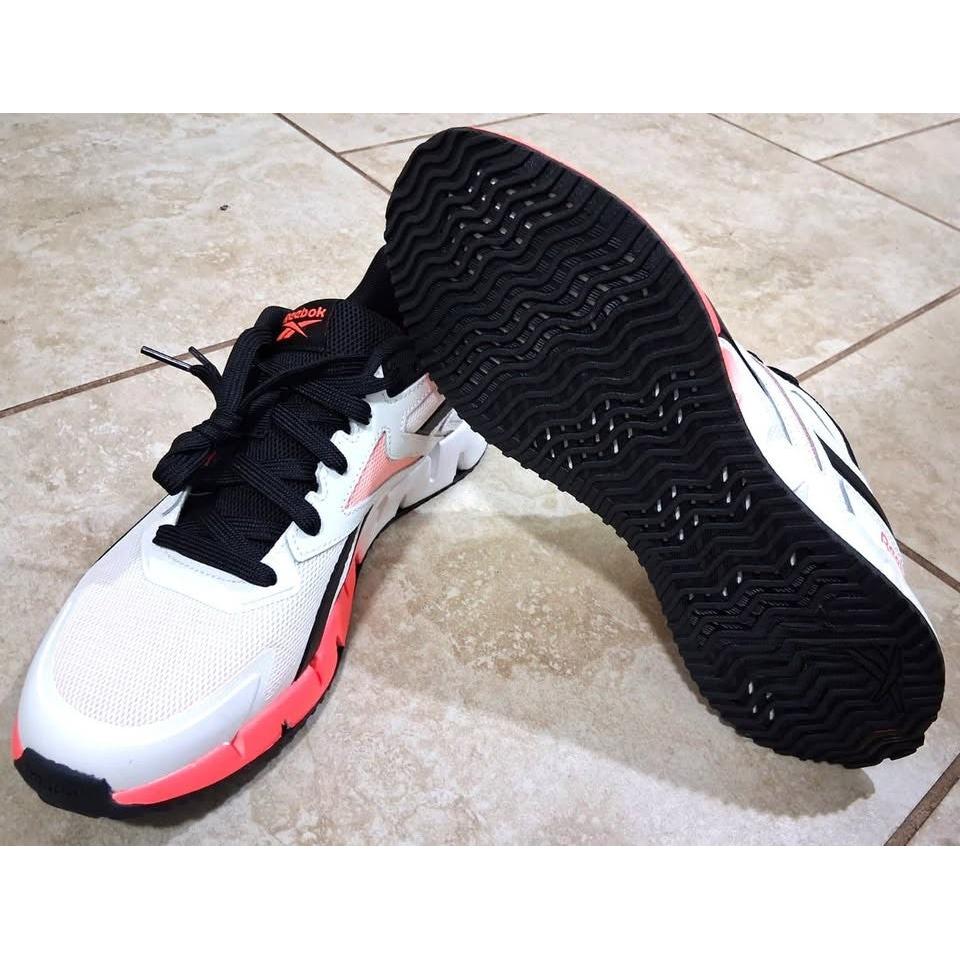 Reebok Zig Dynamica – Tenis Deportivo Hombre Blanco/Negro/Coral – Talla US 11