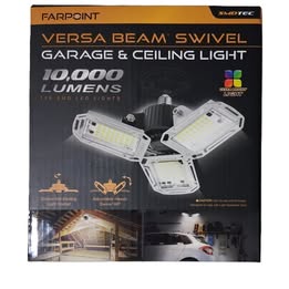 Luz de Techo y Garaje Giratoria 10,000 Lúmenes – Versa Beam Swivel | Farpoint