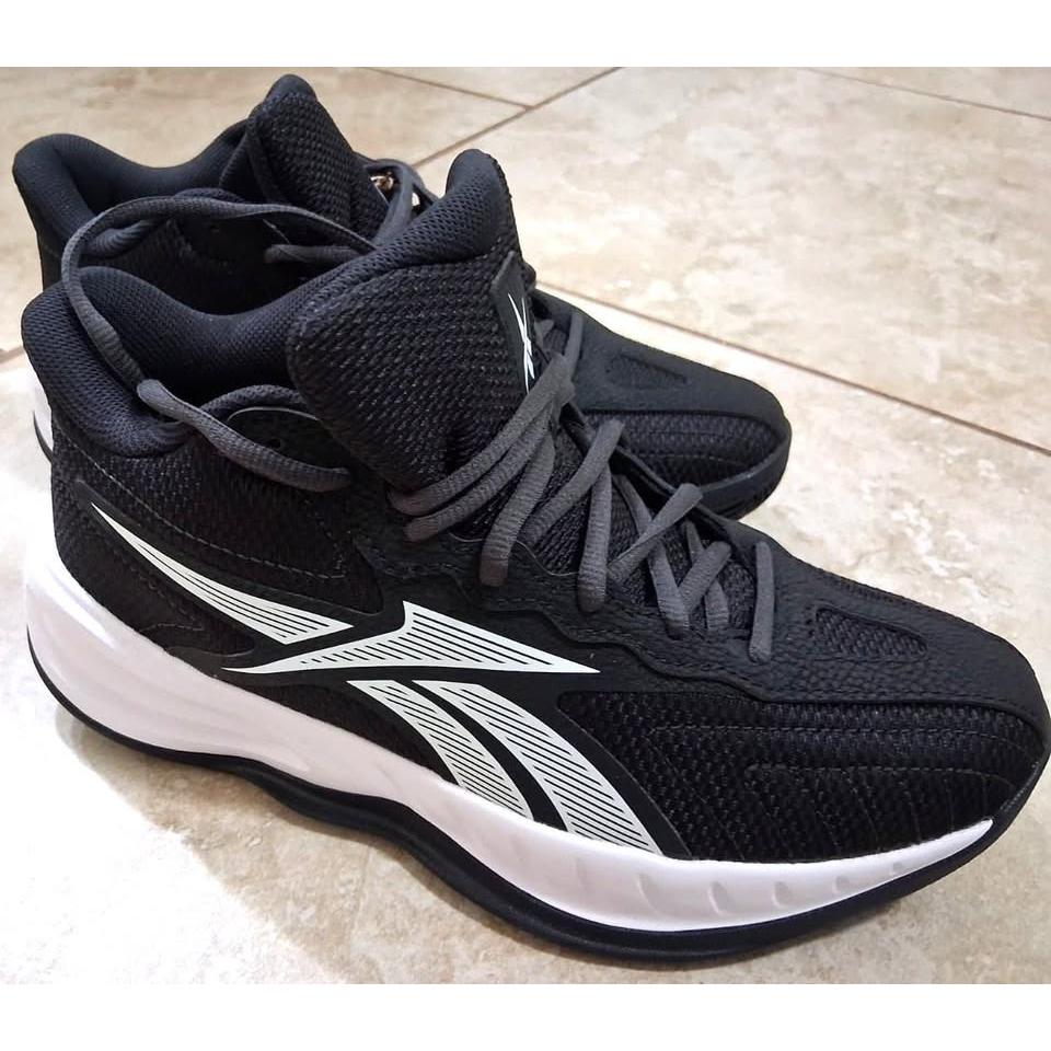 Reebok Press Basketball Kids – Tenis Niños Negro/Blanco – Talla US 6.5