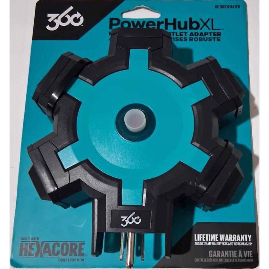 Adaptador 5 Tomas Heavy Duty Exterior 360 PowerHub XL – 15A 125V 1875W
