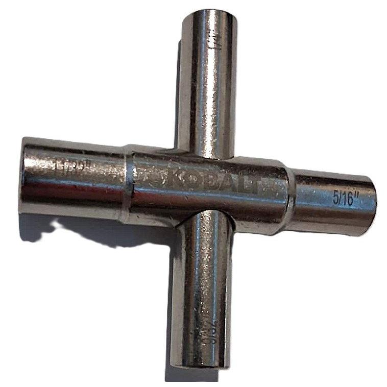 Kobalt 4-Way Hose Bib Wrench – Sillcock Key (Cross)