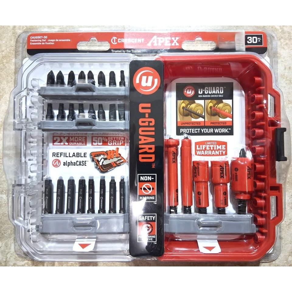 CRESCENT APEX U-GUARD™ Set 30 Piezas Fastening Set Non-Marring alphaCASE CAUGSET-30