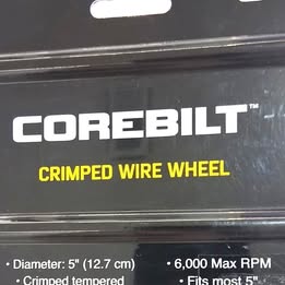 Rueda de Alambre Rizado 5" (12.7cm) Corebilt – Alambre Templado | Taladro de Banco | 6,000 RPM | Limpieza y Desbaste