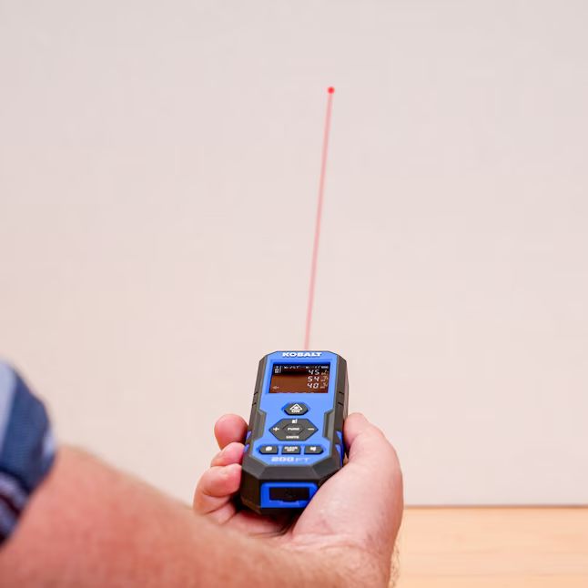 Kobalt 200 ft Rechargeable Laser Distance Measurer – 9 Modes, Backlit Display (5413035)